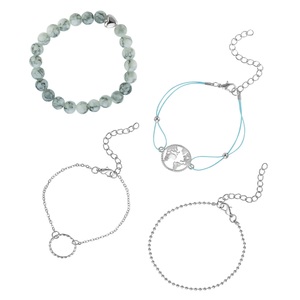 Heideman, Multi Armband Poliert Unisex Silber ONE SIZE, Heideman - Multi Armband poliert, One Size, Silber