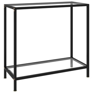 vidaXL, vidaXL Konsolentisch Transparent 80x35x75 cm Hartglas, vidaXL Konsolentisch Transparent 80x35x75 cm Hartglas
