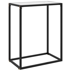 vidaXL, vidaXL Konsolentisch Weiß 60x35x75 cm Hartglas, vidaXL Konsolentisch Weiß 60x35x75 cm Hartglas