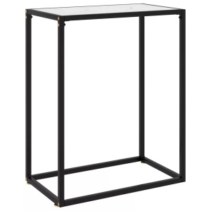 vidaXL, vidaXL Konsolentisch Weiß 60x35x75 cm Hartglas, vidaXL Konsolentisch Weiß 60x35x75 cm Hartglas