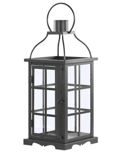 Beliani, Beliani Laterne Eisen schwarz 42 cm CLARA, 