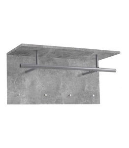 Diverse Hardware, FMD Wandgarderobe 72 x 29,3 x 34,5 cm Betongrau, FMD Garderobenpaneel »Spot«