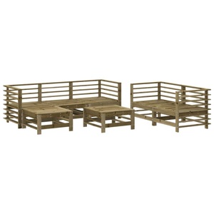 vidaXL, vidaXL 7-tlg. Garten-Lounge-Set Kiefernholz Imprägniert, VidaXL - Garten lounge set imprägniertes kiefernholz, One Size, Braun