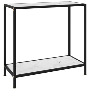 vidaXL, vidaXL Konsolentisch Weiß 80x35x75 cm Hartglas, vidaXL Konsolentisch Weiß 80x35x75 cm Hartglas