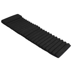 vidaXL, vidaXL Sonnenliegen-Auflage Schwarz Veloursleder, vidaXL Sonnenliegen-Auflage Schwarz Veloursleder