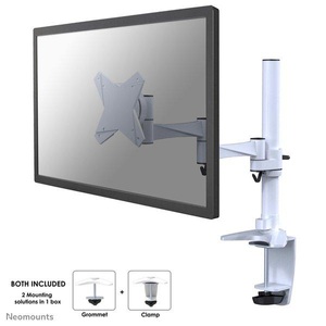 Newstar, NewStar FPMA-D1330WHITE 1fach Monitor-Tischhalterung 25,4 cm (10) - 76,2 cm (30) Neigbar+Schwenkbar, Rotierbar, Neomounts FPMA-D1330WHITE 1fach Monitor-Tischhalterung 25,4 cm (10) - 76,2 cm (30) Weiß Höhenverstellbar, Neigbar,