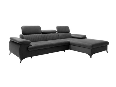Pascal Morabito, Ecksofa mit Schlaffunktion - Ecke rechts - Samt - Anthrazit - SAMARA von Ecksofa mit Schlaffunktion - Ecke rechts - Samt - Anthrazit - SAMARA von PASCAL MORABITO