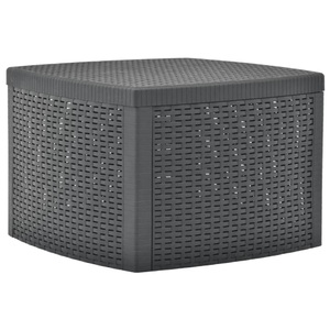 vidaXL, vidaXL Beistelltisch Anthrazit 54×54×36,5 cm Kunststoff, vidaXL Beistelltisch Anthrazit 54×54×36,5 cm Kunststoff