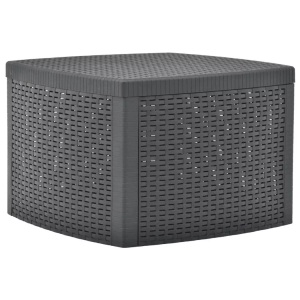 vidaXL, vidaXL Beistelltisch Anthrazit 54×54×36,5 cm Kunststoff, vidaXL Beistelltisch Anthrazit 54×54×36,5 cm Kunststoff