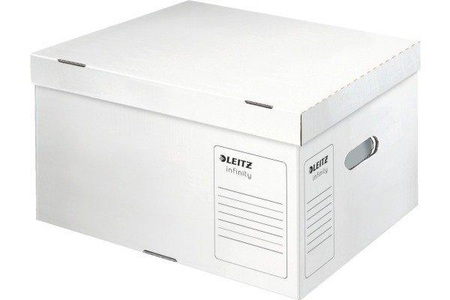 undefined, Leitz 61040000 Box & Organizer zur Aktenaufbewahrung, Leitz Archiv-Container Infinity, Gr.L, weiss, 420mm x 350mm x 265mm, 6104-00-00
