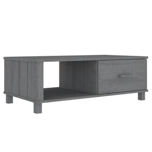 vidaXL, vidaXL Couchtisch Dunkelgrau 100x55x35 cm Massivholz Kiefer