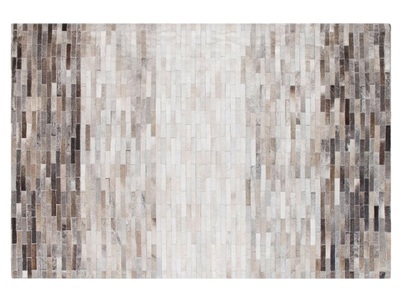 Beliani, Beliani Teppich Leder braun/grau 140 x 200 cm SINNELI, 