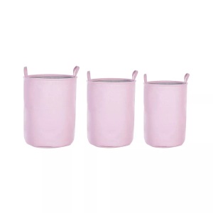 Beliani, Accessoires Aus Polyester Klassisch Archa Unisex, Beliani - Aufbewahrungskorb 3er Set aus Polyester Klassisch ARCHA, One Size, Pink