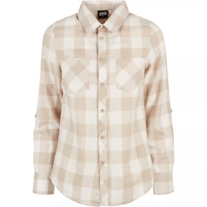 Urban Classics, URBAN CLASSICS - Kariertes Flanellhemd für Frauen Turnup, Damen, Größe XL, URBAN CLASSICS - Kariertes Flanellhemd für Frauen Turnup, für Damen, Größe XL