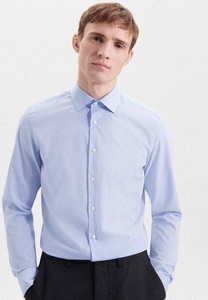Seidensticker, Business Hemd Slim Fit Extra Langer Arm Uni Herren Taubenblau 45, 