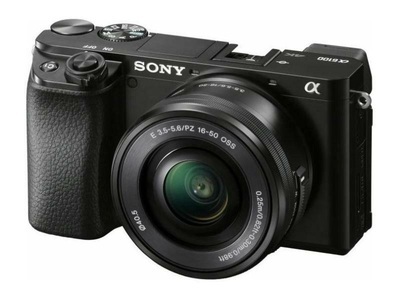 Sony, Sony Fotokamera Alpha 6100 KIT, SONY Alpha 6100 Body + E PZ 16-50 mm F3.5-5.6 OSS 55-210 F4.5-6.3 - Systemkamera Schwarz