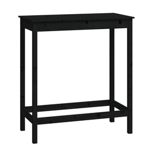vidaXL, vidaXL Bartisch Schwarz 100x50x110 cm Massivholz Kiefer, vidaXL Bartisch Schwarz 100x50x110 cm Massivholz Kiefer