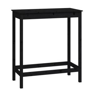 vidaXL, vidaXL Bartisch Schwarz 100x50x110 cm Massivholz Kiefer, vidaXL Bartisch Schwarz 100x50x110 cm Massivholz Kiefer