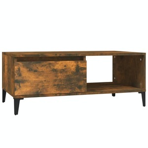 vidaXL, vidaXL Couchtisch Räuchereiche 90x50x36,5 cm Holzwerkstoff, vidaXL Couchtisch Räuchereiche 90x50x36,5 cm Holzwerkstoff