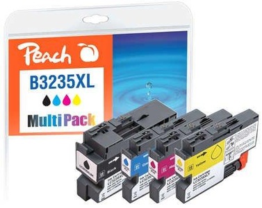 Peach, Peach Spar Pack Tintenpatronen kompatibel zu Brother LC-3235XLVALP, Peach B3235 XLVALP 4 Druckerpatronen XL (bk, c/m/y) ersetzt Brother LC-3235XLVALP für z.B. Brother DCPJ 1100 DW, Brother MFCJ 1300 DW