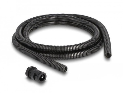 Delock, 60462 Kabel-Organizer Kabelmuffe Schwarz 1 Stück(e), Delock Kabelschlauch 2 m x 13 mm Schwarz