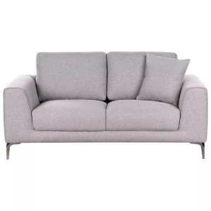Beliani, Beliani - 2 Sitzer Sofa aus Stoff Minimalistisch REINEN, One Size, Taubengrau