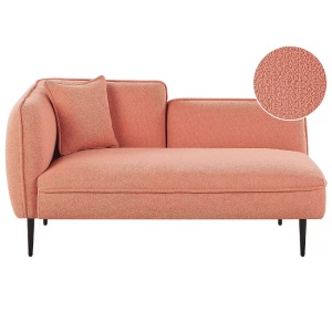 Beliani, Chaiselongue aus Bouclé Modern CHEVANNES Chaiselongue aus Bouclé Modern CHEVANNES, Beliani - Linksseitige Chaiselounge aus Bouclé Modern CHEVANNES, One Size, Dusty Rose