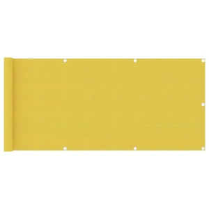vidaXL, vidaXL Balkon-Sichtschutz Gelb 75x400 cm HDPE, vidaXL Balkon-Sichtschutz Gelb 75x400 cm HDPE