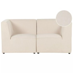Beliani, 2 Sitzer Sofa aus Cord Modern LEMVIG 2 Sitzer Sofa aus Cord Modern LEMVIG, Beliani - 2 Sitzer Sofa aus Cord LEMVIG, One Size, Baumnuss