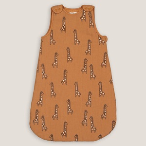 LA REDOUTE COLLECTIONS, Schlafsack Mit Giraffenmotiven Unisex Braun 86, La Redoute Intérieurs - Baby Schlafsack aus Baumwollmusselin, 86, Braun