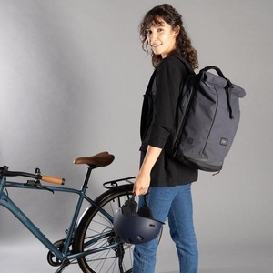 ELOPS, Doppel-fahrradtasche Rucksack Für Gepäckträger 27 Liter Dunkelgrau Unisex Grau, 