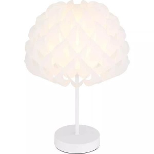 mutoni light, Tischleuchte Irene Metall weiss 1xE14, Globo Tischleuchte , Irene , Weiss , Metall, Kunststoff , 35 cm , matt , mit Schalter , 004558437404