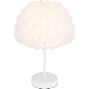 mutoni light, Tischleuchte Irene Metall weiss 1xE14, Globo Tischleuchte , Irene , Weiss , Metall, Kunststoff , 35 cm , matt , mit Schalter , 004558437404