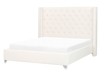 Beliani, Bett mit Lattenrost aus Samtstoff Klassisch LUBBON Bett mit Lattenrost aus Samtstoff Klassisch LUBBON