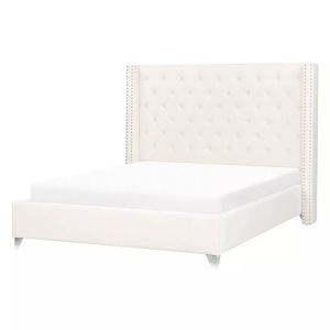 Beliani, Bett mit Lattenrost aus Samtstoff Klassisch LUBBON Bett mit Lattenrost aus Samtstoff Klassisch LUBBON