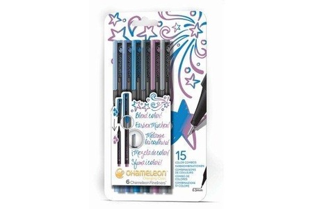 Chameleon, CHAMELEON Fineliner Set 0.3mm FL0604 6 Farben Cool, Chameleon Fineliner Set, 0.3mm, Cool, FL0604, (6 Farben)