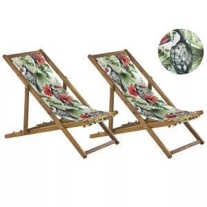 Beliani, Beliani Anzio Sonnenliege, Beliani - Liege aus Polyester Modern ANZIO, One Size, Weiss Bedruckt