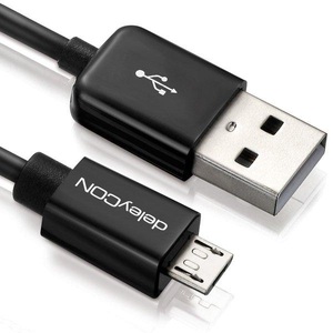 deleyCON, deleyCON USB2.0 Kabel, A - MicroB, 50cm, deleyCON USB 2.0-Kabel USB A - Micro-USB B 0.5 m