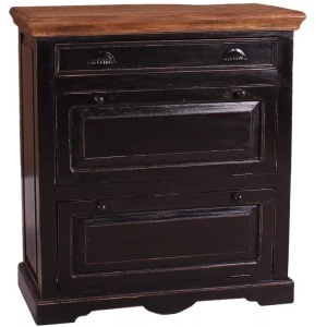 SIT, SIT Schuhschrank »Corsica«, zwei Klappen und einer Schublade, Schuhschrank Taverna schwarz honigfarbig 85x40x90