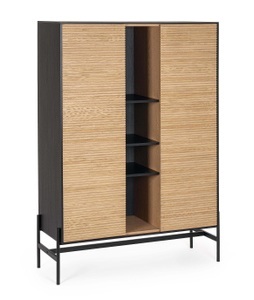 mutoni lifestyle, Kommode Allycia schwarz natur 110x40x159, Kommode Allycia schwarz natur 110x40x159