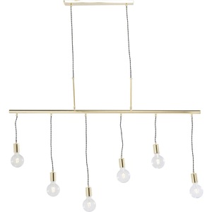 KARE, KARE Pole Brass Six - glänzende Hängeleuchte, 