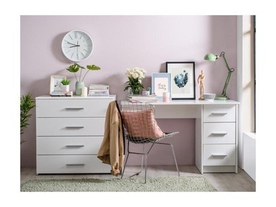 Vente-unique, Schreibtisch mit 3 Schubladen LEONDINE Schreibtisch mit 3 Schubladen LEONDINE, 