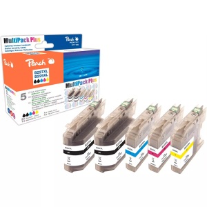 Peach, Peach Spar Pack Plus Tintenpatronen, kompatibel zu Brother LC-227XL, LC-225XL, Peach Tintenset Brother LC-227XL / LC-225XL C, M, Y, 2x BK