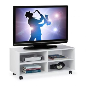 B2X, B2X - TV-Bank mit 4 Fächern und Rollen, 0.9M, B2X - TV-Bank mit 4 Fächern und Rollen, 0.9M