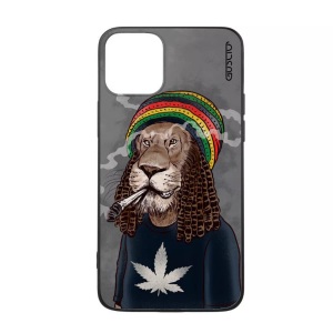 GUSCIO, iPhone 12 / 12 Pro - Cover Rasta Löwe, GUSCIO - iPhone 12 / Pro Cover, Taubengrau