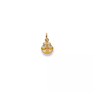 MUAU Schmuck, Anhänger Sternzeichen Waage Gelbgold 750, 16x9mm Damen Gelbgold ONE SIZE