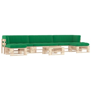 vidaXL, vidaXL 6-tlg. Paletten-Lounge-Set mit Kissen Kiefernholz Imprägniert, 