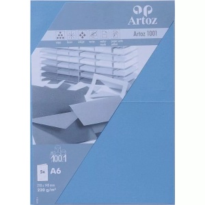 Artoz, ARTOZ Karten 1001 A6 107322264 220g. marineblau 5 Blatt, ARTOZ Karten 1001 A6 107322264 220g. marineblau 5 Blatt