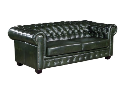 LINEA SOFA, Chesterfield Ledersofa 3Sitzer Büffelleder BRENTON Chesterfield Ledersofa 3Sitzer Büffelleder BRENTON, 