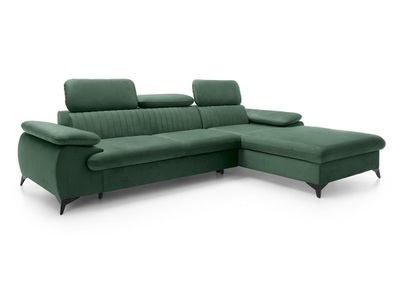 Pascal Morabito, Ecksofa mit Schlaffunktion - Ecke rechts - Samt - Grün - SAMARA von Ecksofa mit Schlaffunktion - Ecke rechts - Samt - Grün - SAMARA von PASCAL MORABITO